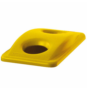 Capac deseuri sticla pentru container Slim Jim de 87 si 60 L  galben  RUBBERMAID